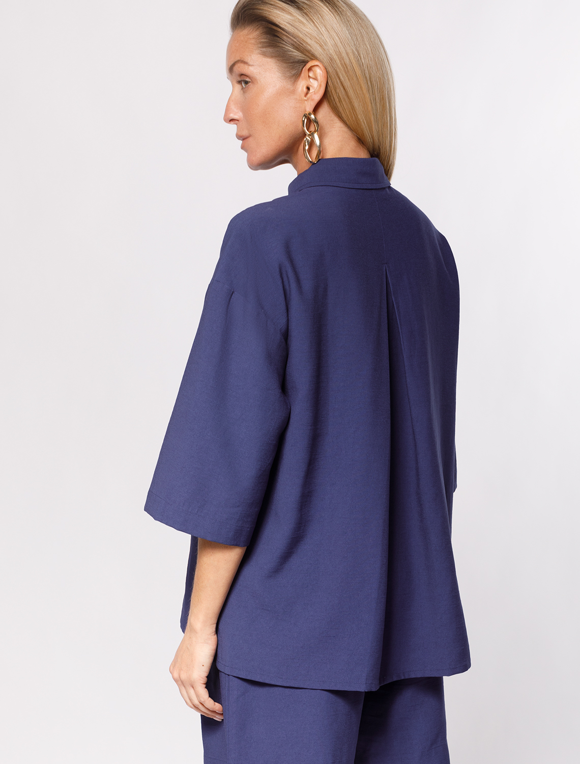 картинка Блузка женская дымчатый синий от магазина Одежда+